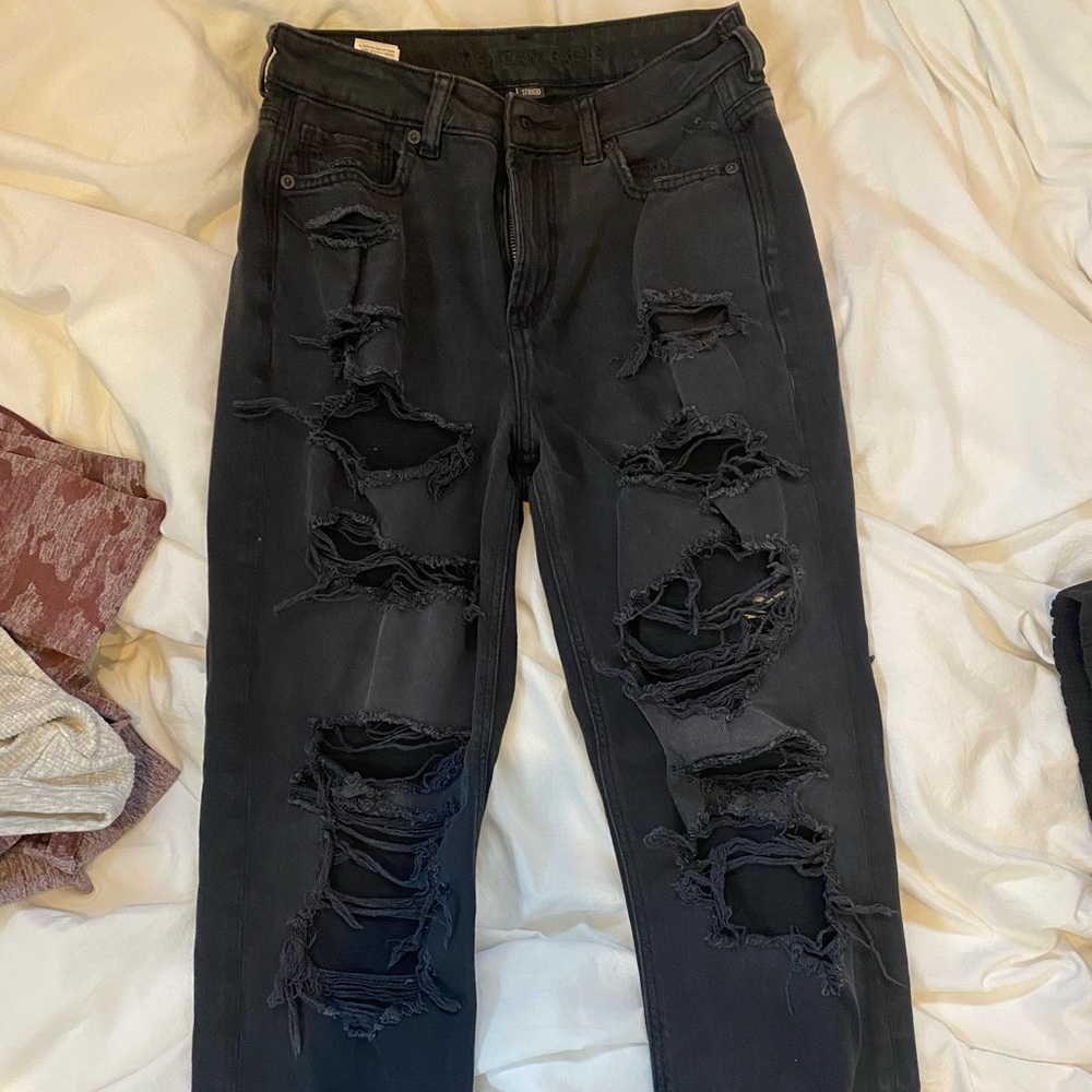 American Eagle Black High rise Denim Jean